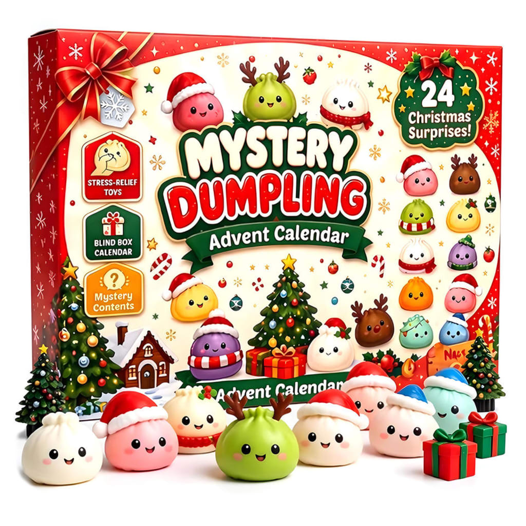 Festive Friends Dumpling Advent Calendar – 24 Holiday Squishies